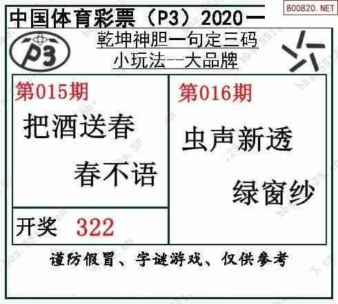 2020016期排列三图谜汇总