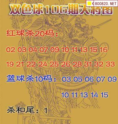 20106期天将红蓝杀号图谜 双色球图库 为彩网 微彩论坛 国内