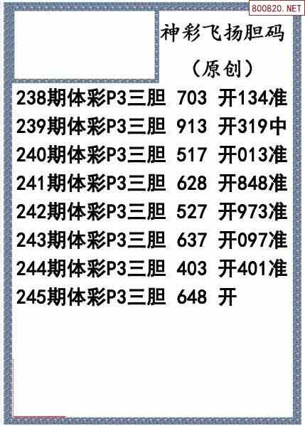 天齐网 体彩p3 p3图谜 >> 正文 相关内容: >> 排列3开奖结果 >> 排列3