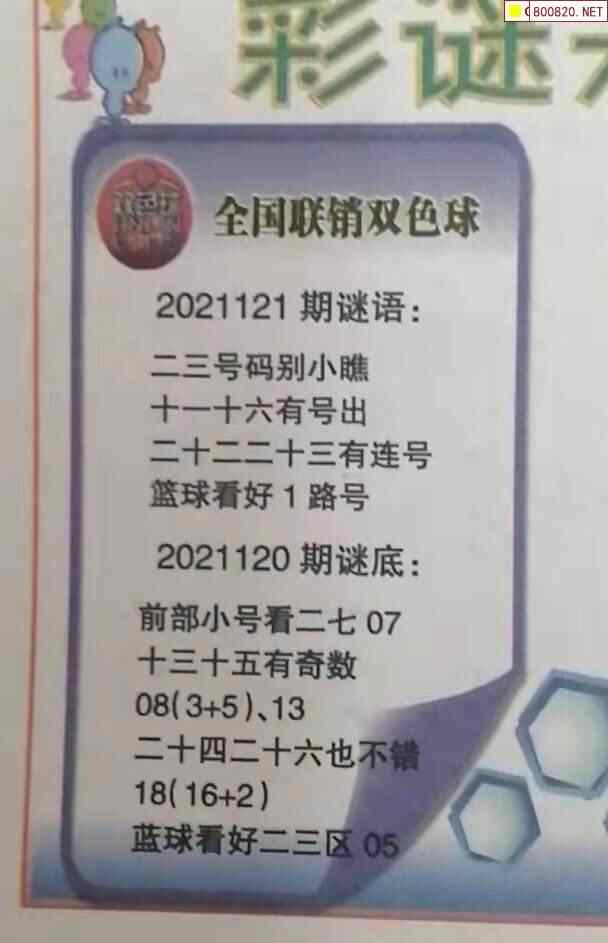 双色球2021121期全国联销图迷