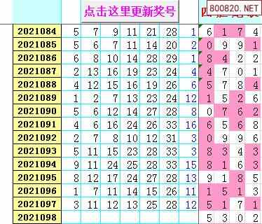 双色球2021098图片