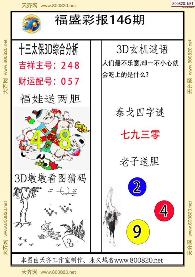 今天3d彩报图片271图片