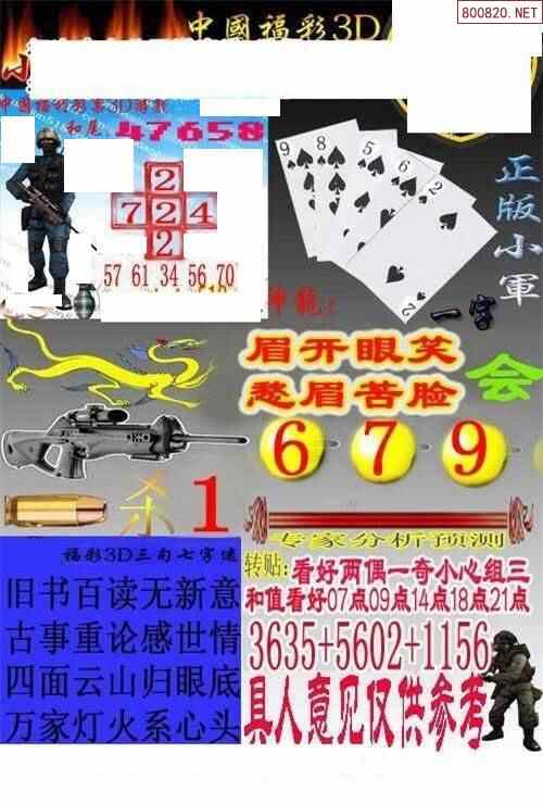 2023133期天齐3d图谜汇总二