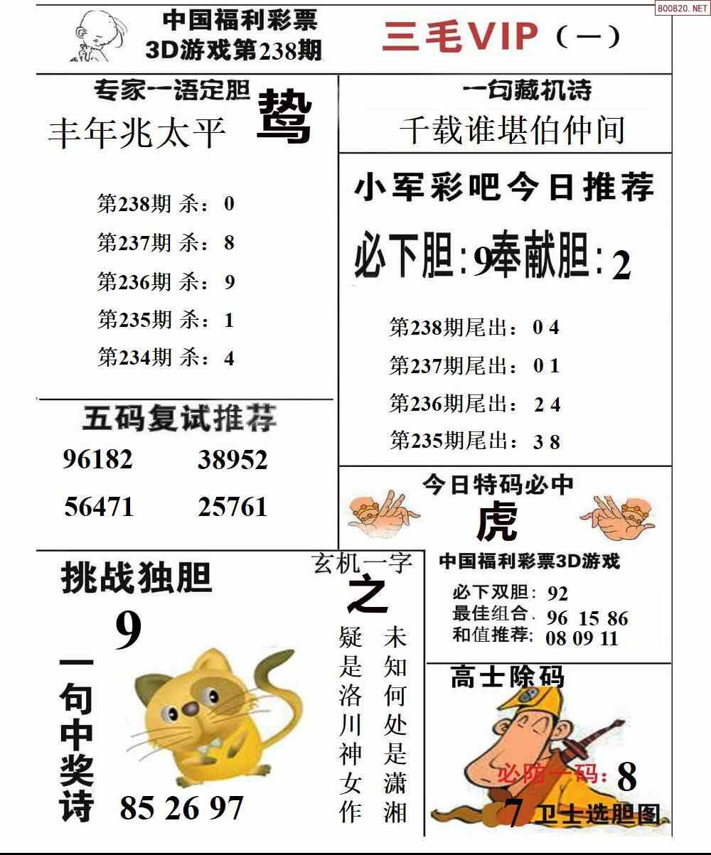 天齐网 福彩3d 3d图谜 正文1000