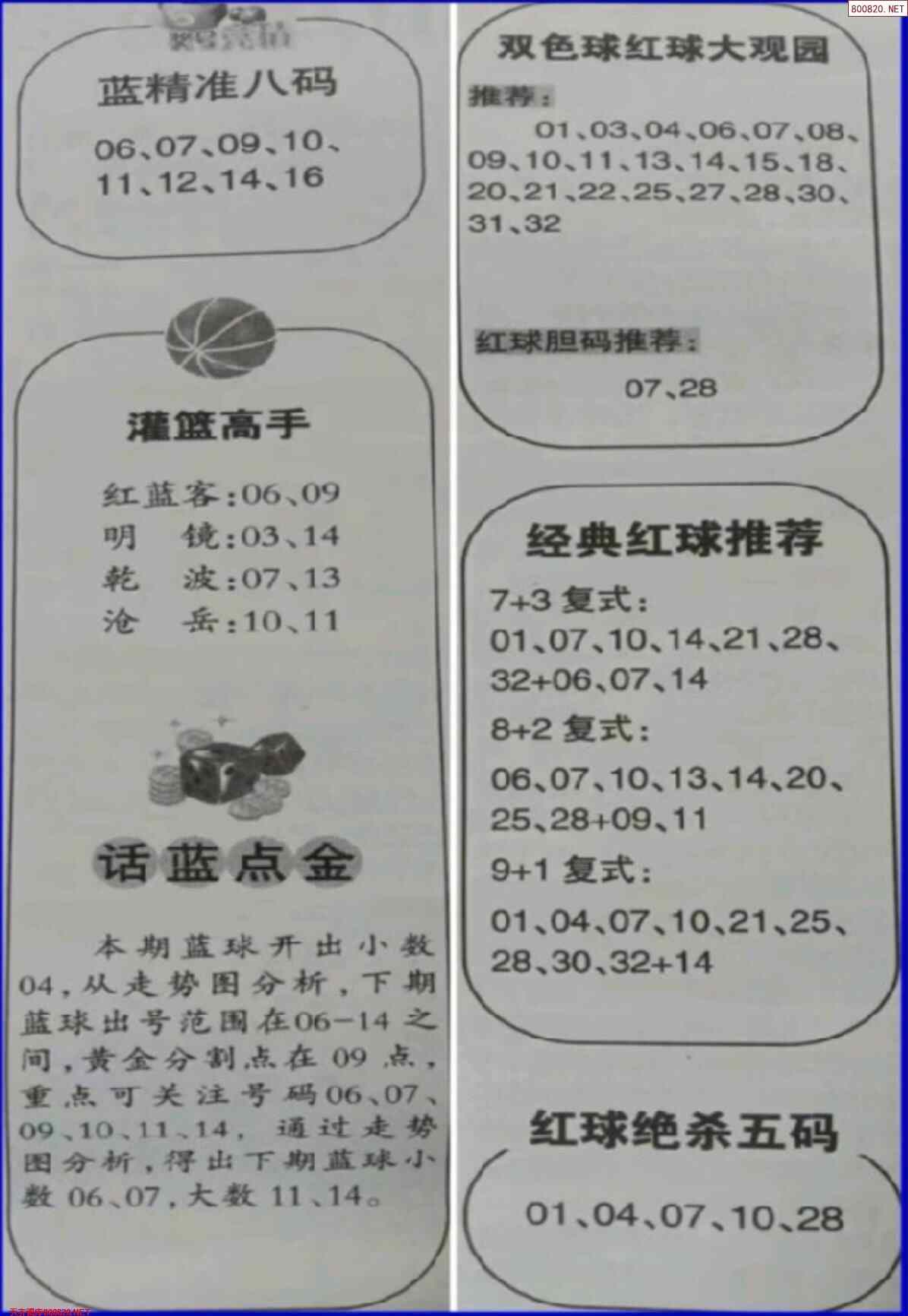 24年107期双色球联销图